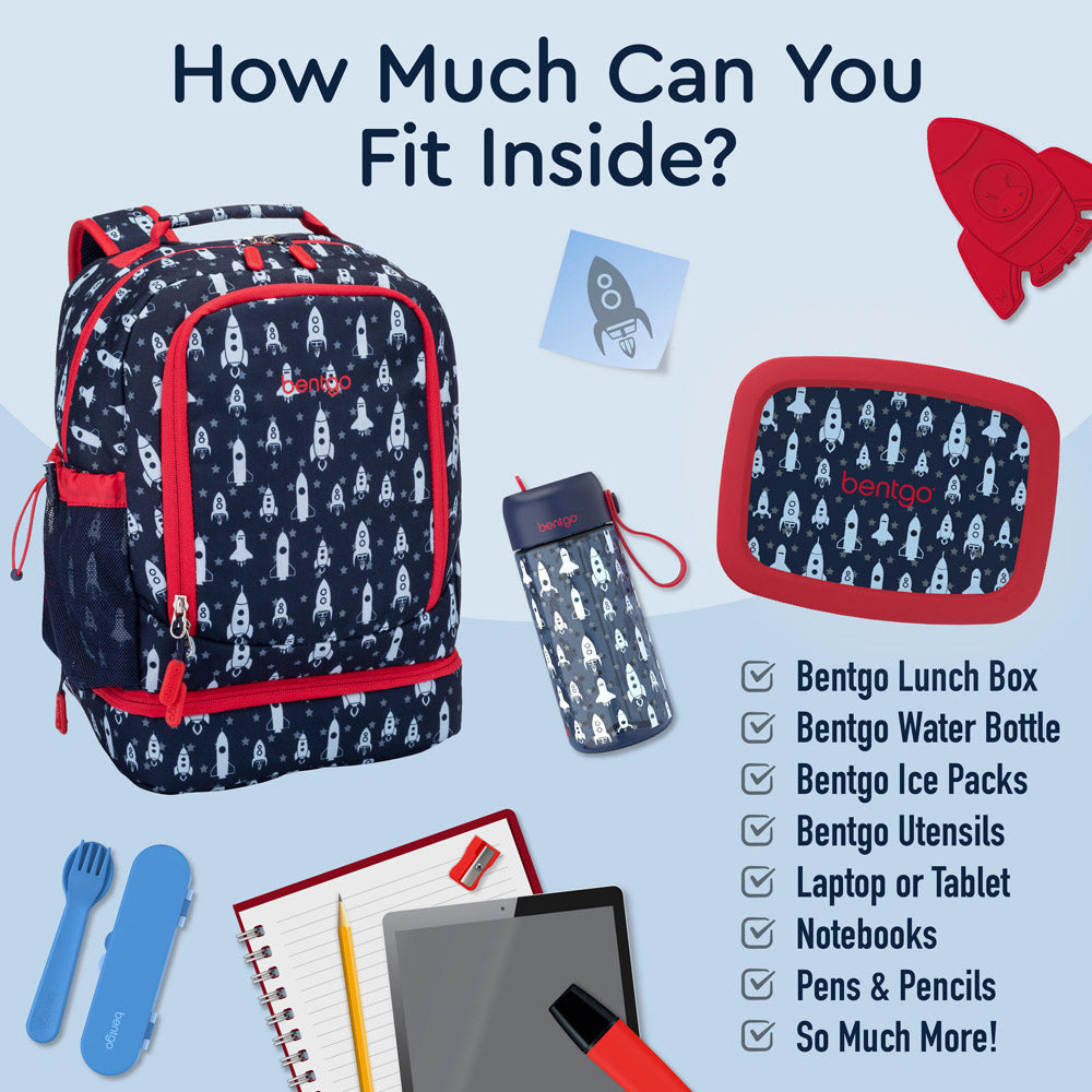 Bentgo® Kids Backpack & Lunch Bag | Space Rockets