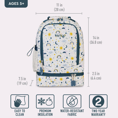Bentgo® Kids Backpack & Lunch Bag | Friendly Skies