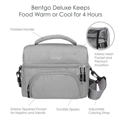Bentgo Classic Lunch Box & Deluxe Bag - Gray