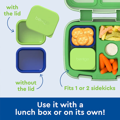 Blue and Green | Bentgo® Kids Sidekicks 2-Pack Silicone Container Set - Blue & Green | Use It With A Lunch Box Or On Its Own