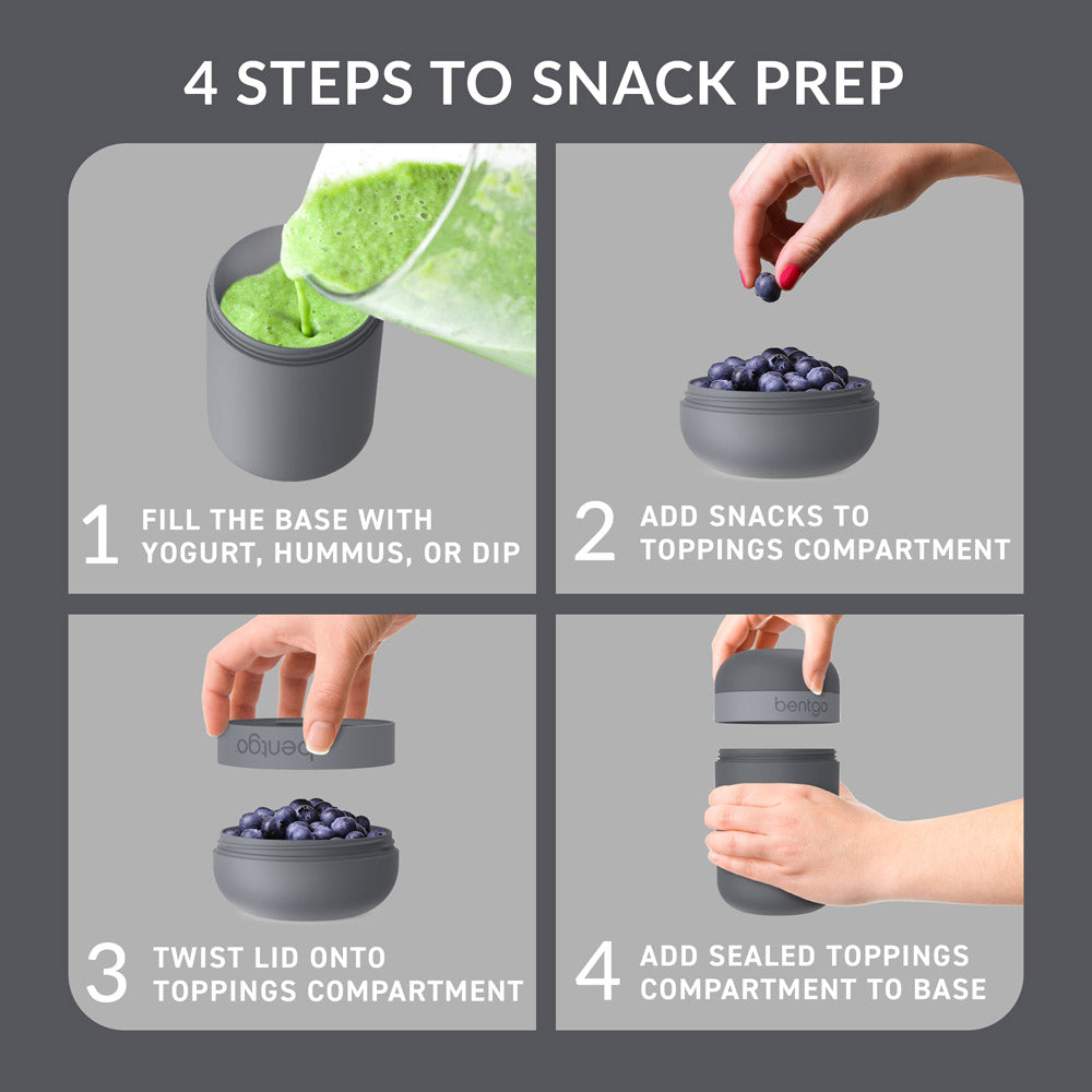 Bentgo® Modern Lunch Box & Snack Cup | Dark Gray