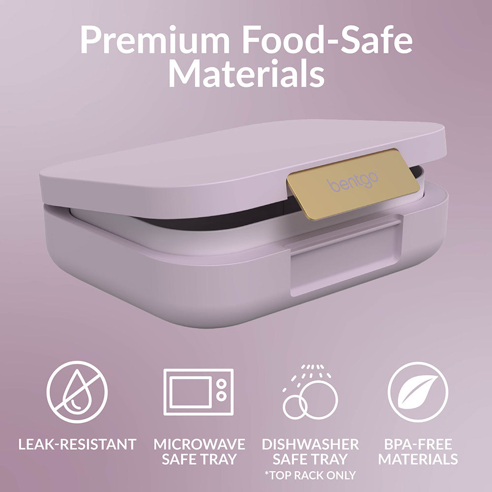 Bentgo® Modern Lunch Box - Orchid | Premium Food-Safe Materials - Leak-Resistant, Microwave Safe Tray, Dishwasher Safe Tray, And Made With BPA-Free Materials