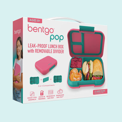 Bentgo® Pop Lunch Box- Bright Coral/Teal | Packaging