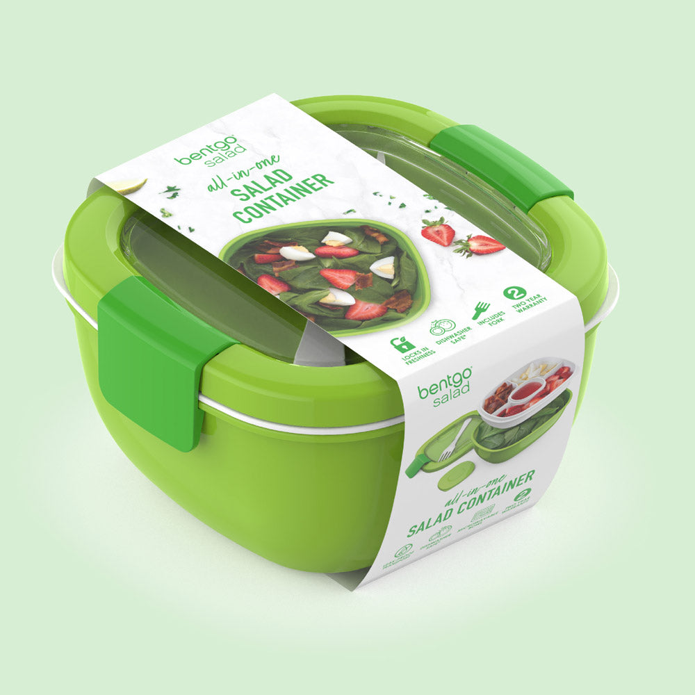 Bentgo® All-in-One Salad Container - Green | Packaging