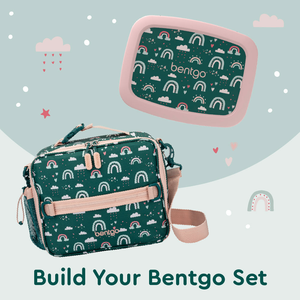 Bentgo® Kids Prints Lunch Bag - Green Rainbow | Build Your Bentgo Set