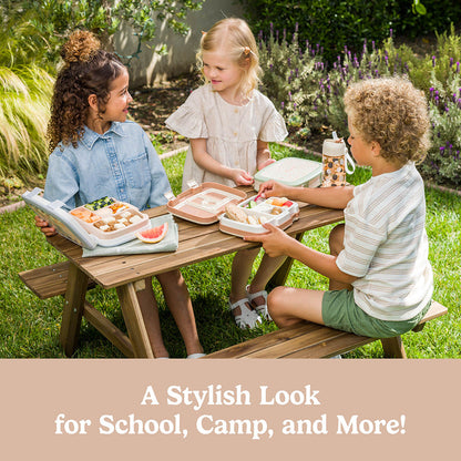 Bentgo Kids Whimsy & Wonder Prints Pack - Checker Gradient | A Stylish Look For School, Camp, And More!